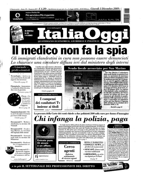 Italia oggi : quotidiano di economia finanza e politica